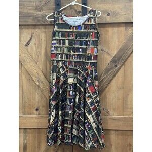 Svaha USA Black Book Dress Sz M Black Organic Cotton Pockets New